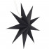 Stea decorativa 3D din hartie, cu 9 colturi, 60cm, neagra [10]
