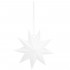 Stea decorativa 3D din hartie, cu 9 colturi, 30cm, alba [9]
