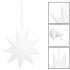 Stea decorativa 3D din hartie, cu 9 colturi, 30cm, alba [10]
