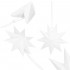 Stea decorativa 3D din hartie, cu 9 colturi, 30cm, alba [11]