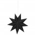 Stea decorativa 3D din hartie, cu 9 colturi, 30cm, neagra [2]