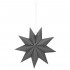 Stea decorativa 3D din hartie, cu 9 colturi, 30cm, argintie [2]
