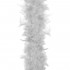 Ghirlanda pentru decor sau bradul de Craciun, model puf si pene, gri, 180cm [2]
