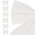 Set 6 ornamente pentru bradul de Craciun, fundita, 8cm, alb [4]