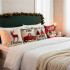 Set 4 fete de perna decorative, 40x40 cm, motive de Craciun, alb rosu [8]
