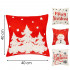 Set 4 fete de perna decorative, 40x40 cm, motive de Craciun, rosu alb [17]