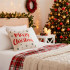 Set 4 fete de perna decorative, 40x40 cm, motive de Craciun, rosu alb [9]