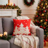 Set 4 fete de perna decorative, 40x40 cm, motive de Craciun, rosu alb [10]