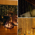 Ghirlanda luminoasa tip perdea 400 LED-uri, 3m, pentru interior/exterior, iluminare galbena [7]