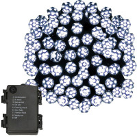 Instalatie lumini de exterior pentru gradina, 9 metri, 120 LED-uri forma cristal, cu baterii, alb Instalatie lumini de exterior pentru gradina, 9 metri, 120 LED-uri forma cristal, cu baterii, alb