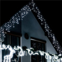 Ghirlanda luminoasa tip perdea 300 LED-uri, 12m, pentru interior/exterior, cu flash, iluminare alba Ghirlanda luminoasa tip perdea 300 LED-uri, 12m, pentru interior/exterior, cu flash, iluminare alba