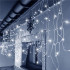 Ghirlanda luminoasa tip perdea 300 LED-uri, 12m, pentru interior/exterior, cu flash, iluminare alba [20]