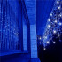 (DL) Ghirlanda luminoasa tip perdea 300 LED-uri, 12m, pentru interior/exterior, cu flash, iluminare albastra [13]
