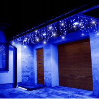 (DL) Ghirlanda luminoasa tip perdea cu flash 500 LED-uri, 20m, pentru interior/exterior, iluminare albastra (DL) Ghirlanda luminoasa tip perdea cu flash 500 LED-uri, 20m, pentru interior/exterior, iluminare albastra
