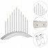 Lumanari decorative de Craciun, 11 becuri tip LED, culoare argintiu [9]