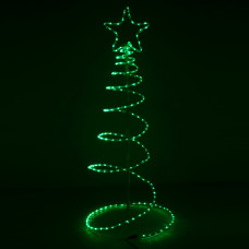 (DL) Instalatie lumini pentru Craciun, Brad stilizat, Sersimo, 192 LED-uri, 124cm, verde