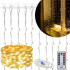 Ghirlanda luminoasa tip perdea 300 LED-uri, 3x3m, pentru interior, alimentare USB, alb cald (galben) [3]