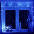 Ghirlanda luminoasa tip perdea 300 LED-uri, 3x3m, pentru interior, alimentare USB, albastru [6]