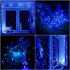 Ghirlanda luminoasa tip perdea 300 LED-uri, 3x3m, pentru interior, alimentare USB, albastru [8]