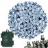 Instalatie lumini de exterior pentru gradina, 5 metri, 50 LED-uri, cu baterii, alb [2]
