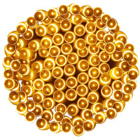 Instalatie lumini de exterior pentru gradina, 10 metri, 100 LED-uri, cu baterii, galben