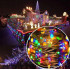 Ghirlanda luminoasa cu incarcare solara, 200 LED-uri, 22 metri, 8 functii, multicolor [6]