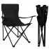 Scaun pliabil camping sau pescuit Sersimo, cu suport pahar, negru [12]