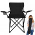 Scaun pliabil camping sau pescuit Sersimo, cu suport pahar, negru [11]