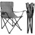 Scaun pliabil camping sau pescuit Sersimo, cu suport pahar, gri [10]