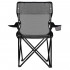 Scaun pliabil camping sau pescuit Sersimo, cu suport pahar, gri [11]