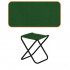 Scaun pliabil pentru camping sau pescuit, cadru metalic, maxim 100 kg, 26x26x34 cm, verde [5]