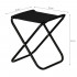 Scaun pliabil pentru camping sau pescuit, cadru metalic, maxim 100 kg, 26x26x34 cm, negru [16]