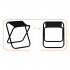 Scaun pliabil pentru camping sau pescuit, cadru metalic, maxim 100 kg, 26x26x34 cm, negru [17]