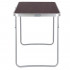 Masa camping pliabila cu cadru din aluminiu, blat MDF, 70x50x60cm, maro [10]