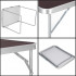 Masa camping pliabila cu cadru din aluminiu, blat MDF, 70x50x60cm, maro [11]