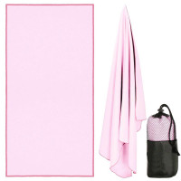 Prosop de plaja cu uscare de rapida, husa de transport, 40x80cm, roz Prosop de plaja cu uscare de rapida, husa de transport, 40x80cm, roz