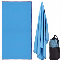 Prosop de plaja cu uscare de rapida, husa de transport, 90x180cm, albastru Prosop de plaja cu uscare de rapida, husa de transport, 90x180cm, albastru