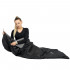 Sac de dormit tip mumie, cu geanta de transport, 210x73cm, 8-20grade, culoare negru [11]