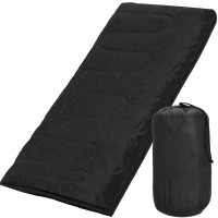 Sac de dormit, cu geanta de transport, 190x73cm, 10-25grade, culoare negru Sac de dormit, cu geanta de transport, 190x73cm, 10-25grade, culoare negru