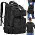 Rucsac militar pentru drumetie, impermeabil, ultra usor, 4 compartimente, culoare negru [21]