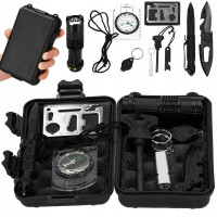 Kit de supravietuire turistic multifunctional camping, vanatoare, pescuit, 9 piese Kit de supravietuire turistic multifunctional camping, vanatoare, pescuit, 9 piese