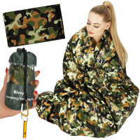 Sac de supravietuire anti hipotermie, umezeala, ploaie si vant, 120x200cm, verde camuflaj Sac de supravietuire anti hipotermie, umezeala, ploaie si vant, 120x200cm, verde camuflaj