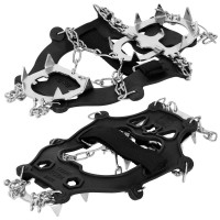 Crampoane antiderapante pentru incaltaminte, marimea M 36-40, cu 13 pini, otel si TPE, negru Crampoane antiderapante pentru incaltaminte, marimea M 36-40, cu 13 pini, otel si TPE, negru