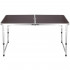 Set masa camping pliabila blat MDF cu 4 scaune, 120x60x60/70cm, Maro Negru [12]