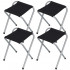 Set masa camping pliabila blat MDF cu 4 scaune, 120x60x60/70cm, Maro Negru [14]