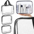 Set 3 genti organizatoare de calatorie cu fermoar, diverse dimensiuni, transparente [6]