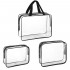 Set 3 genti organizatoare de calatorie cu fermoar, diverse dimensiuni, transparente [10]
