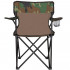 Scaun pliabil camping sau pescuit, suport pahar, 80x40x45cm, camuflaj [13]