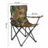 Scaun pliabil camping sau pescuit, suport pahar, 80x40x45cm, camuflaj [15]