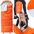 Sac de dormit tip mumie, cu geanta de transport, 175x73cm, 8-20grade, portocaliu [3]
